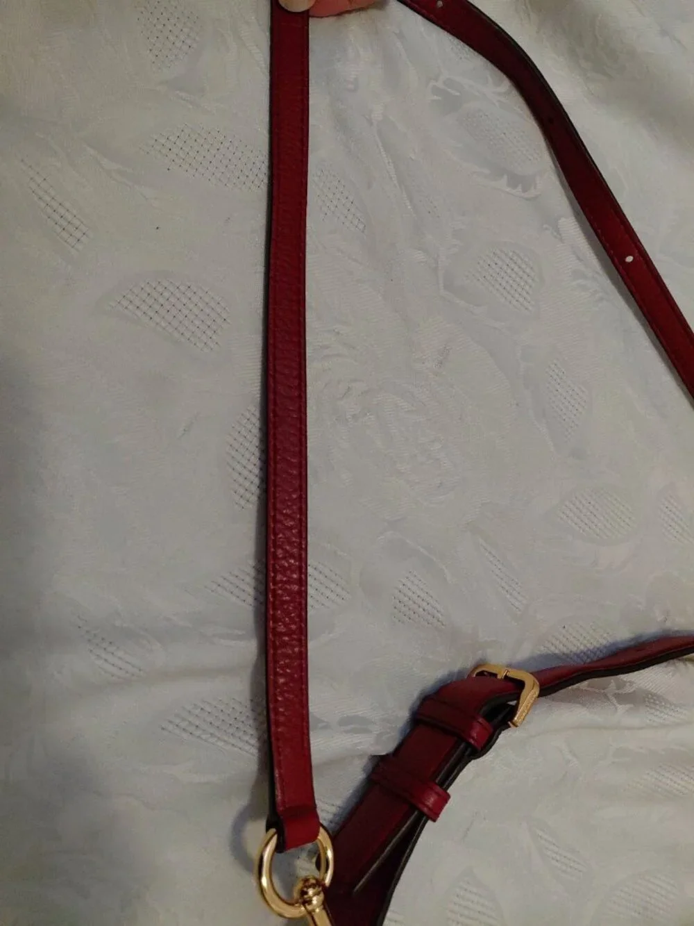 Marc Jacobs Empire City Hobo Red Pebbled Leather with Attachable Crossbody Strap